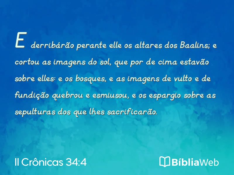 II Crônicas 34:4 em imagem para compartilhar