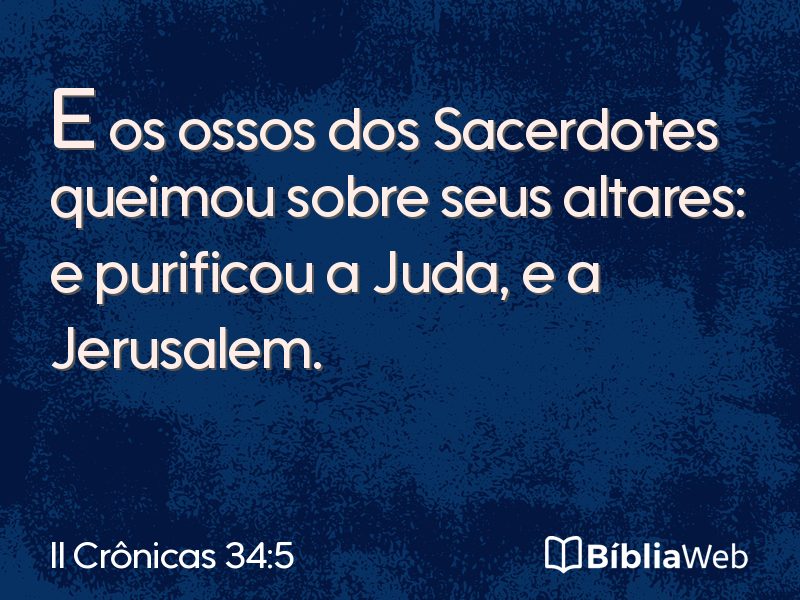 II Crônicas 34:5 em imagem para compartilhar