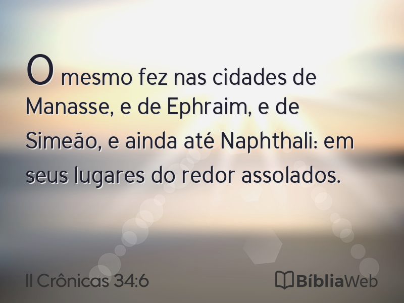 II Crônicas 34:6 em imagem para compartilhar