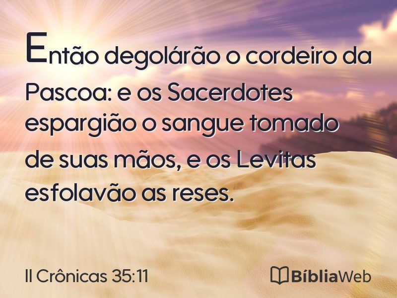 II Crônicas 35:11 em imagem para compartilhar