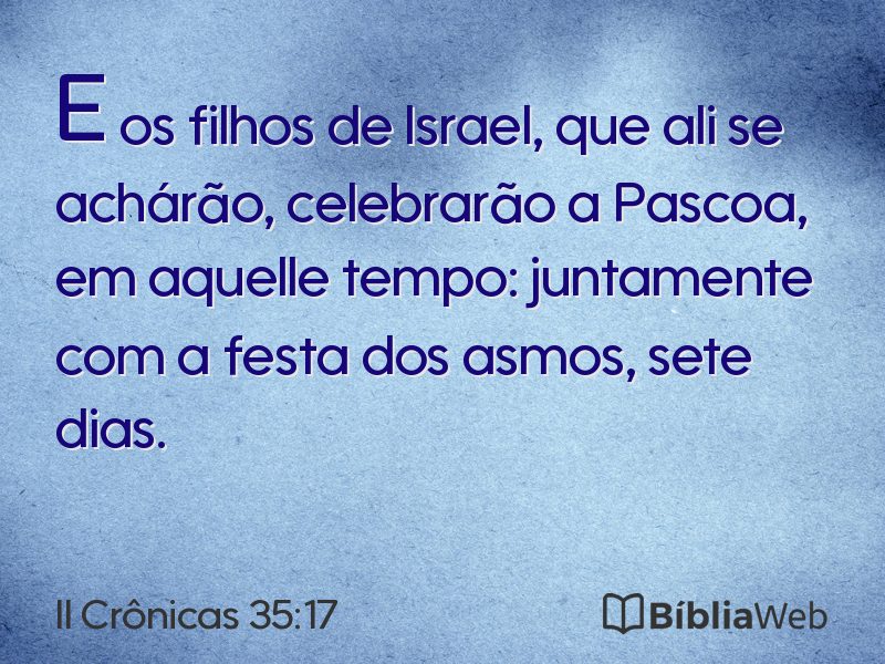 II Crônicas 35:17 em imagem para compartilhar