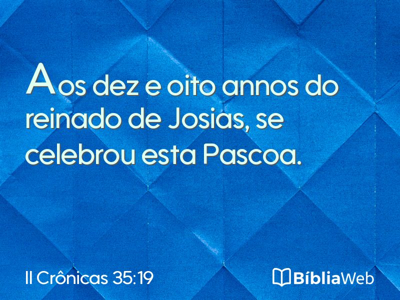 II Crônicas 35:19 em imagem para compartilhar
