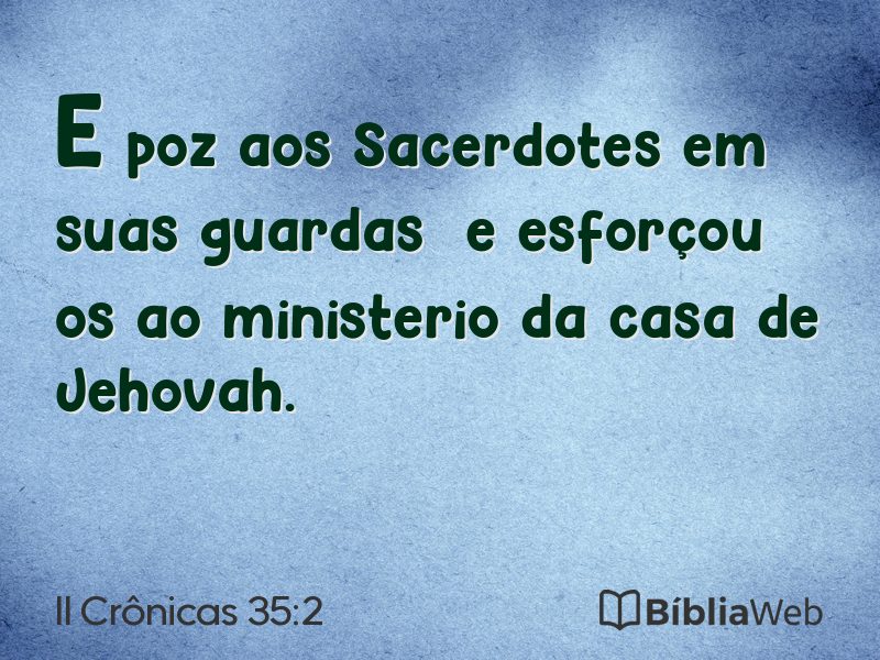 II Crônicas 35:2 em imagem para compartilhar