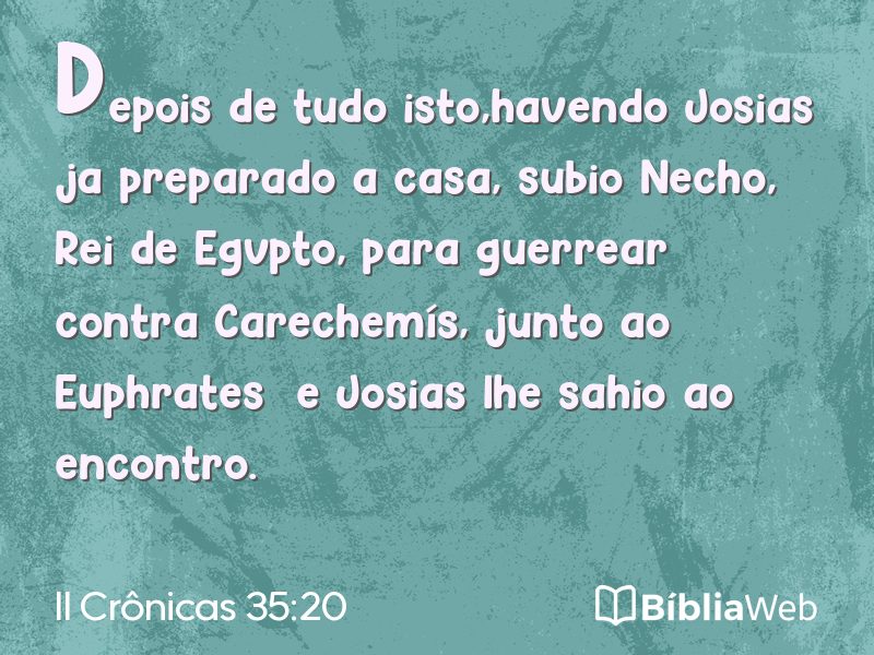 II Crônicas 35:20 em imagem para compartilhar