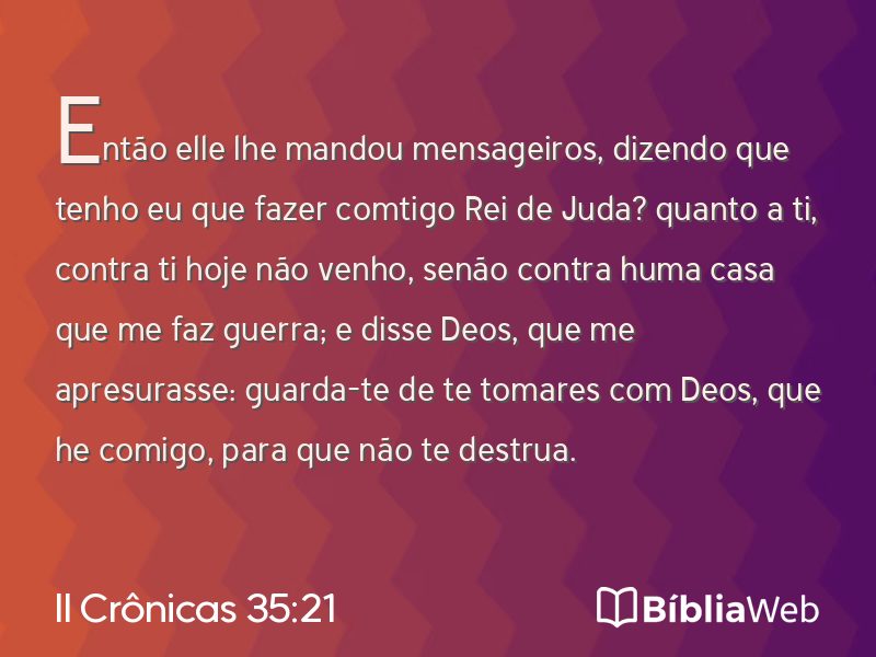 II Crônicas 35:21 em imagem para compartilhar
