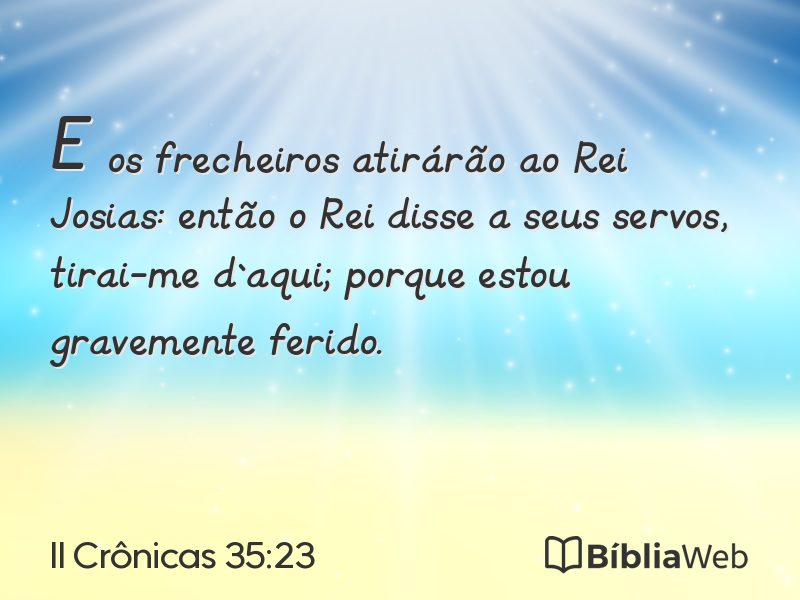 II Crônicas 35:23 em imagem para compartilhar