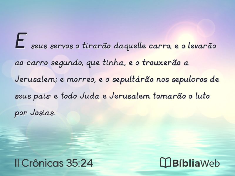 II Crônicas 35:24 em imagem para compartilhar