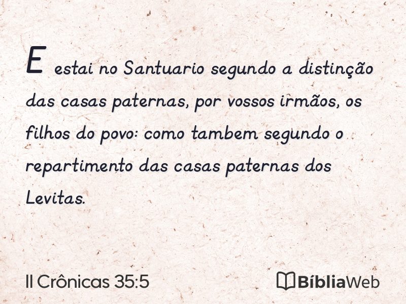 II Crônicas 35:5 em imagem para compartilhar