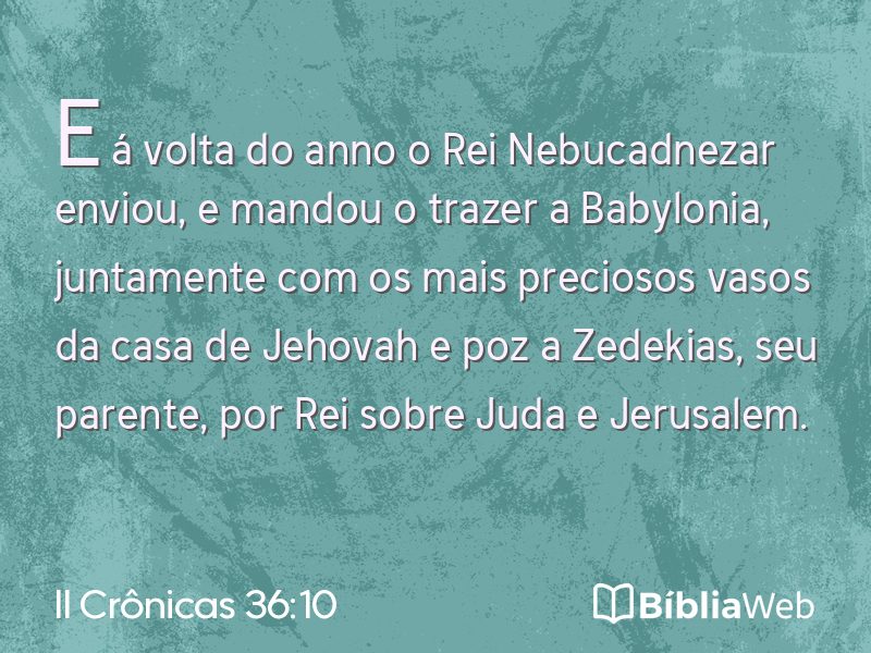 II Crônicas 36:10 em imagem para compartilhar