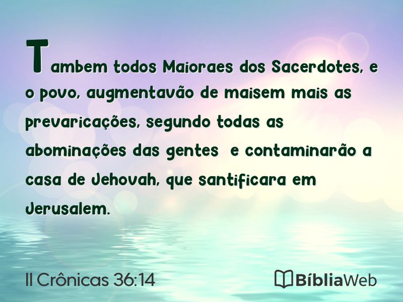 II Crônicas 36:14 em imagem para compartilhar