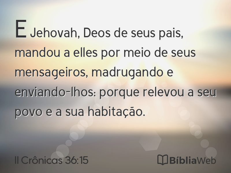 II Crônicas 36:15 em imagem para compartilhar