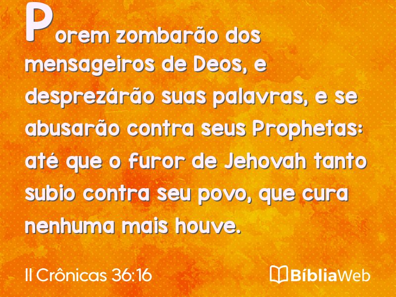 II Crônicas 36:16 em imagem para compartilhar