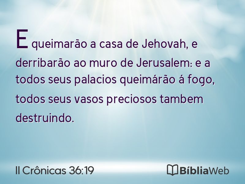 II Crônicas 36:19 em imagem para compartilhar