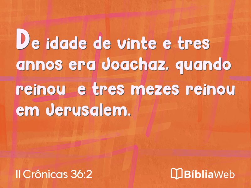 II Crônicas 36:2 em imagem para compartilhar