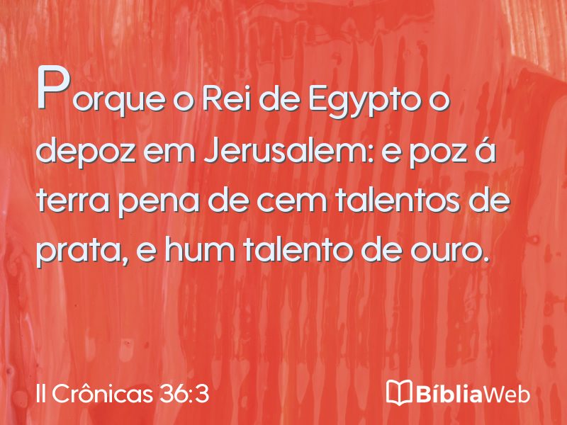 II Crônicas 36:3 em imagem para compartilhar