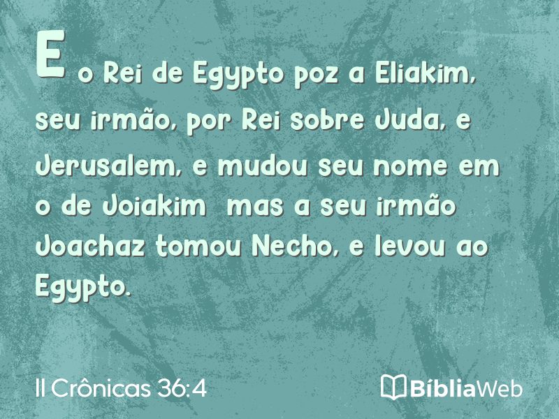 II Crônicas 36:4 em imagem para compartilhar