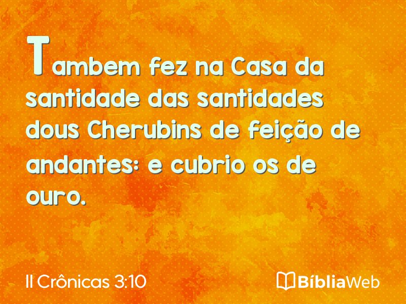 II Crônicas 3:10 em imagem para compartilhar