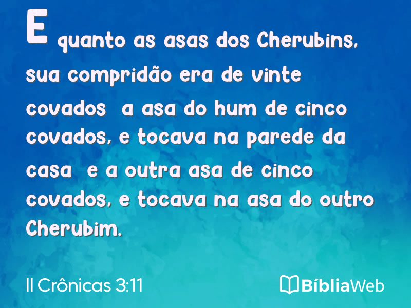 II Crônicas 3:11 em imagem para compartilhar