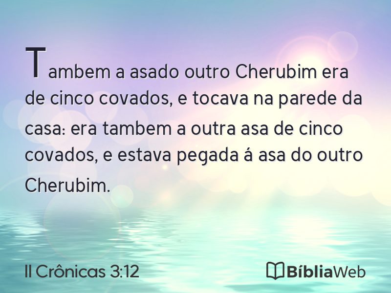 II Crônicas 3:12 em imagem para compartilhar