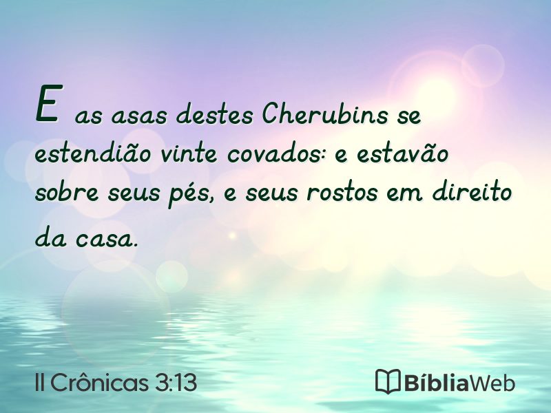 II Crônicas 3:13 em imagem para compartilhar