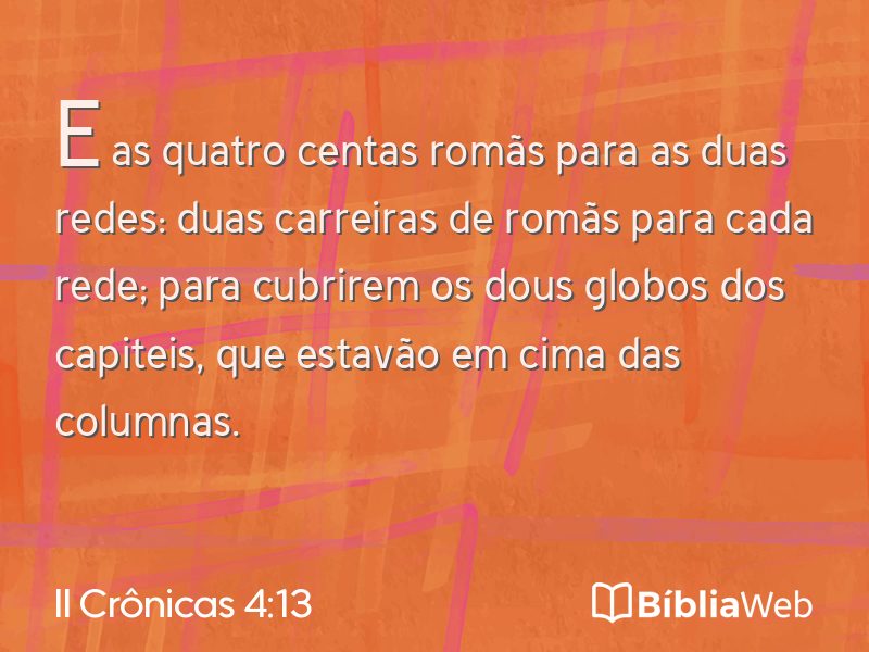 II Crônicas 4:13 em imagem para compartilhar