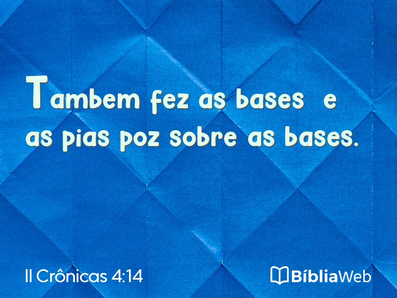 II Crônicas 4:14 em imagem para compartilhar