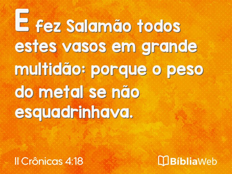 II Crônicas 4:18 em imagem para compartilhar