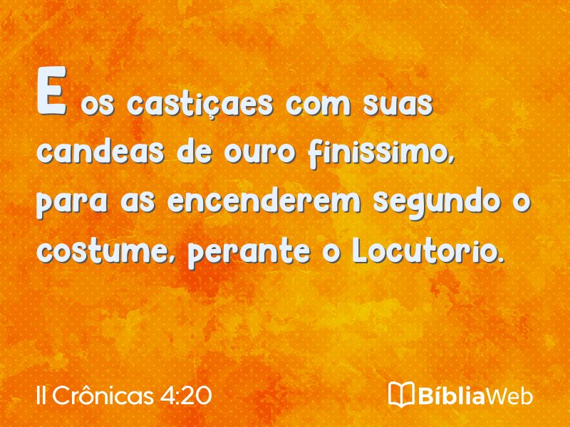 II Crônicas 4:20 em imagem para compartilhar