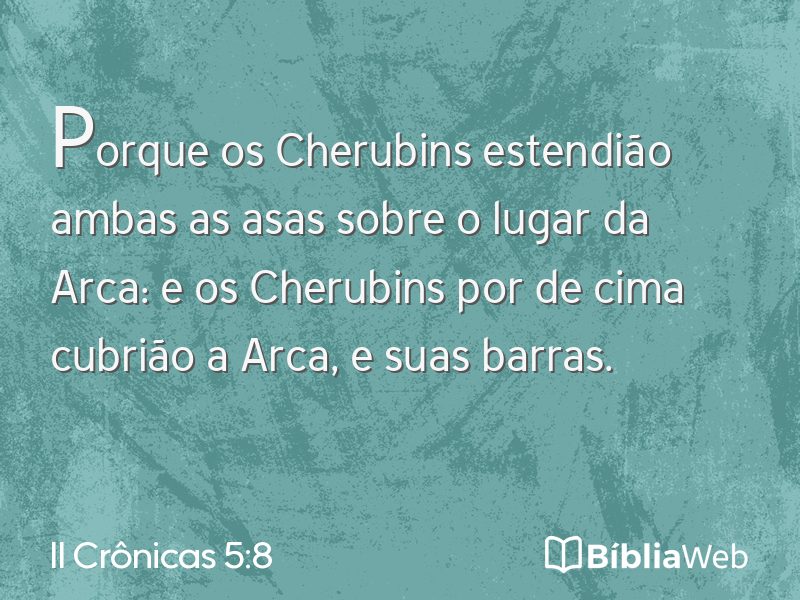 II Crônicas 5:8 em imagem para compartilhar