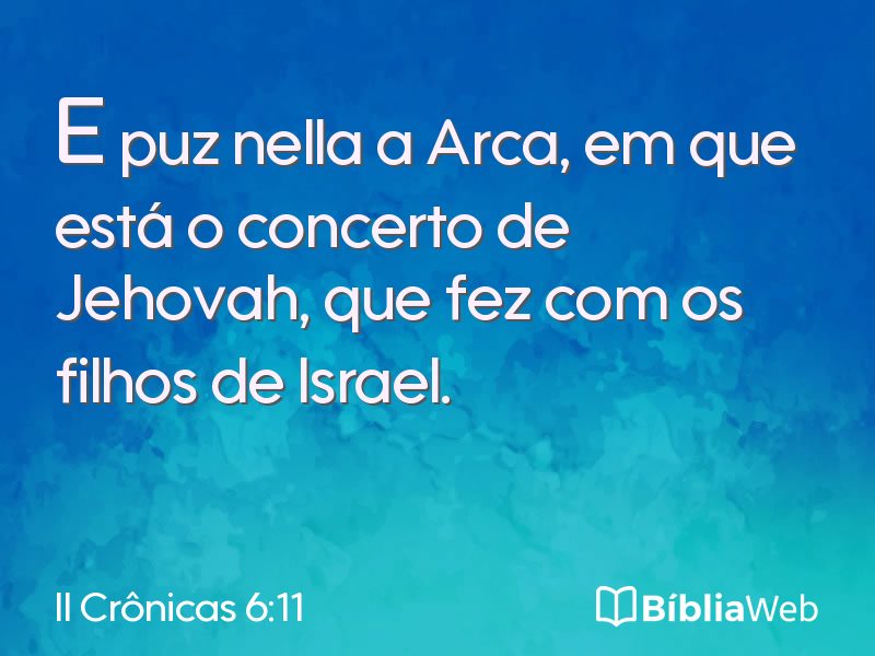 II Crônicas 6:11 em imagem para compartilhar