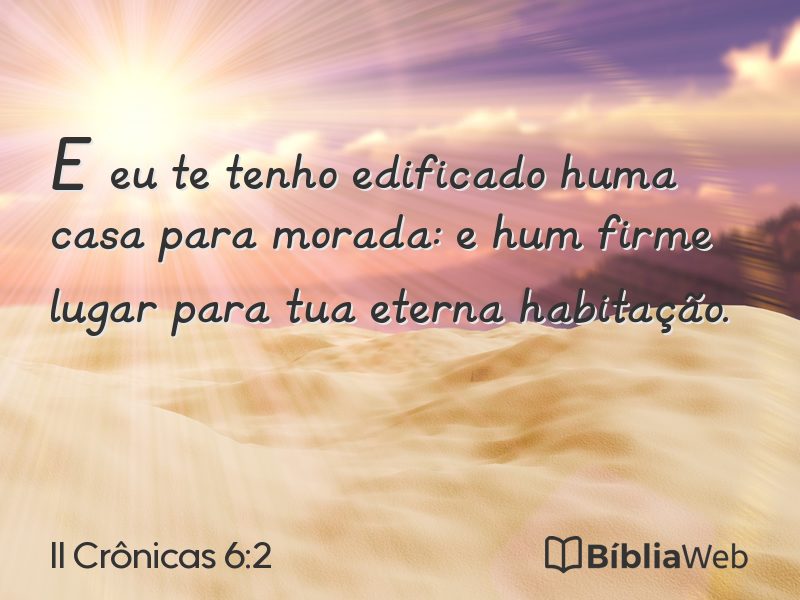 II Crônicas 6:2 em imagem para compartilhar