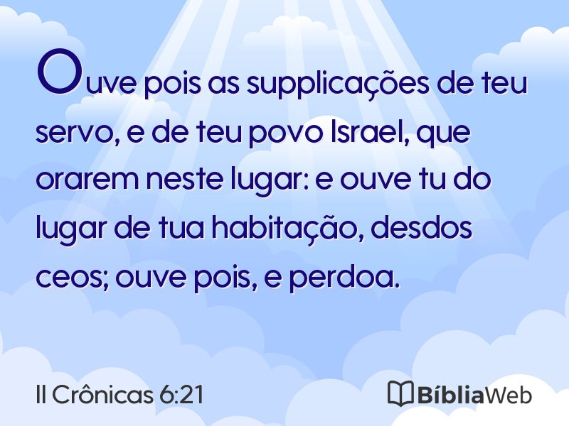 II Crônicas 6:21 em imagem para compartilhar