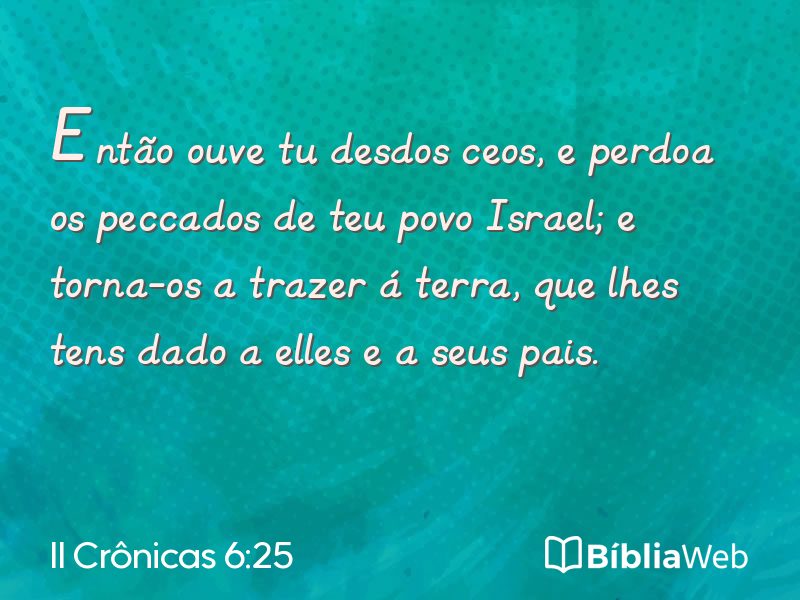 II Crônicas 6:25 em imagem para compartilhar