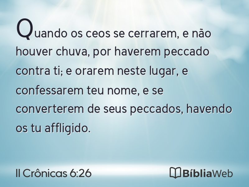 II Crônicas 6:26 em imagem para compartilhar