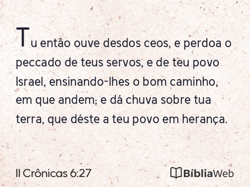 II Crônicas 6:27 em imagem para compartilhar