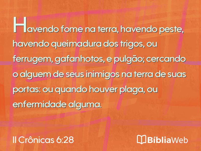 II Crônicas 6:28 em imagem para compartilhar