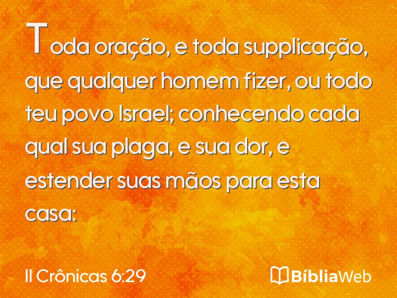 II Crônicas 6:29 em imagem para compartilhar
