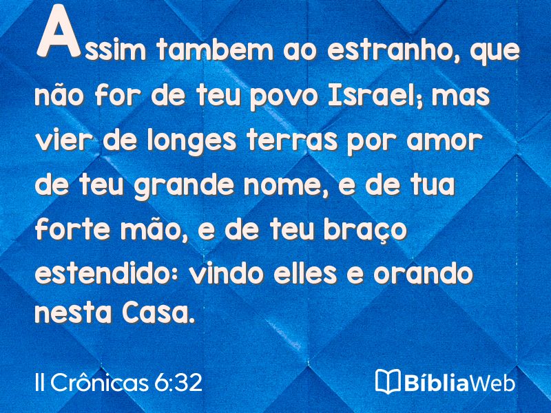 II Crônicas 6:32 em imagem para compartilhar