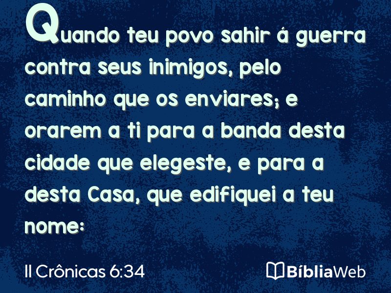 II Crônicas 6:34 em imagem para compartilhar