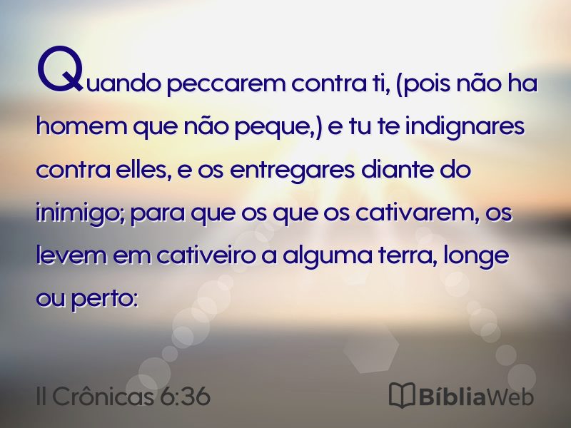 II Crônicas 6:36 em imagem para compartilhar