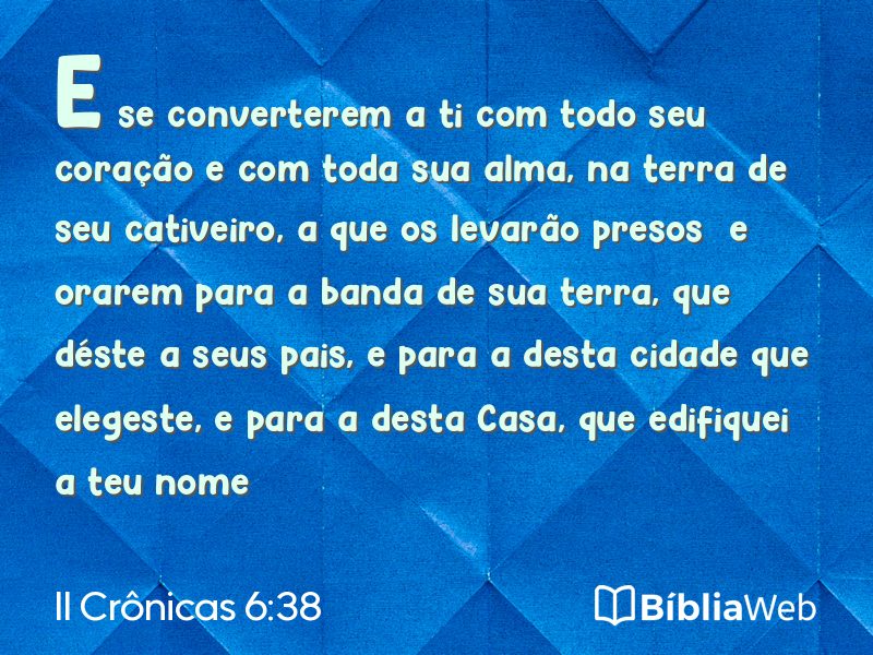 II Crônicas 6:38 em imagem para compartilhar