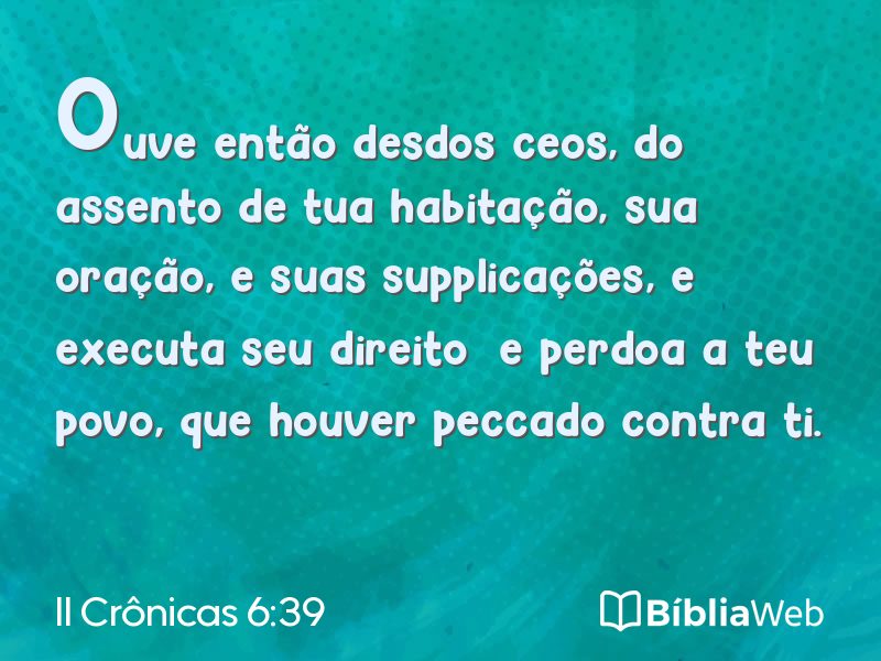 II Crônicas 6:39 em imagem para compartilhar