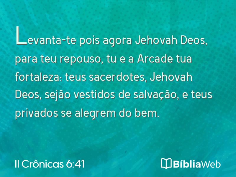 II Crônicas 6:41 em imagem para compartilhar