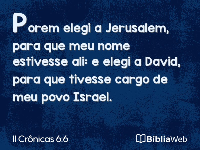 II Crônicas 6:6 em imagem para compartilhar