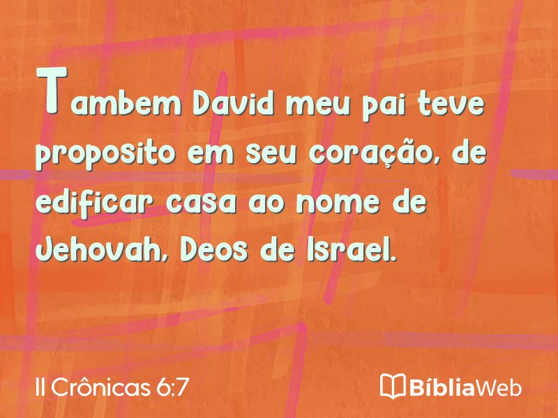 II Crônicas 6:7 em imagem para compartilhar