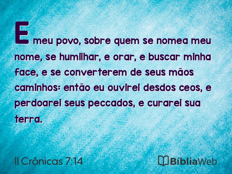 II Crônicas 7:14 em imagem para compartilhar