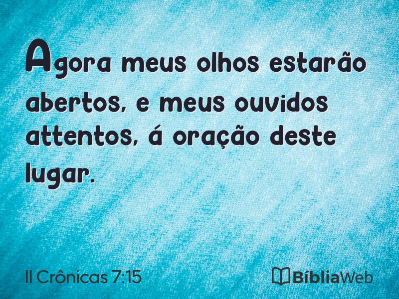 II Crônicas 7:15 em imagem para compartilhar