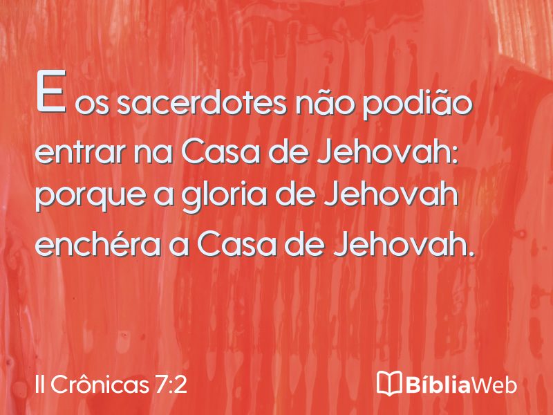 II Crônicas 7:2 em imagem para compartilhar