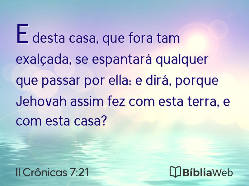 II Crônicas 7:21 em imagem para compartilhar