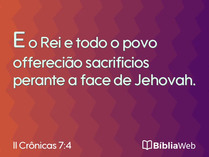 II Crônicas 7:4 em imagem para compartilhar